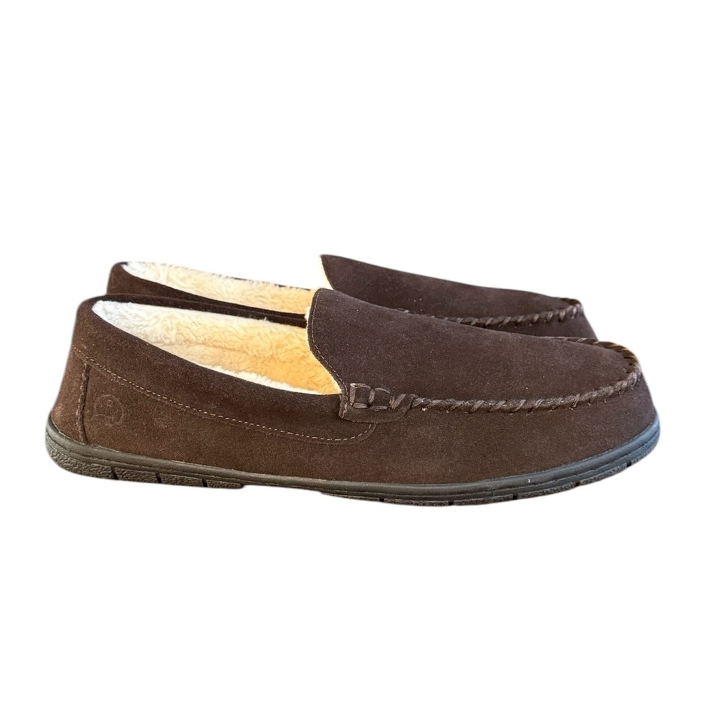 Lands' End Brown Suede Loafers with Moccasin Style Men’s Size 13 D